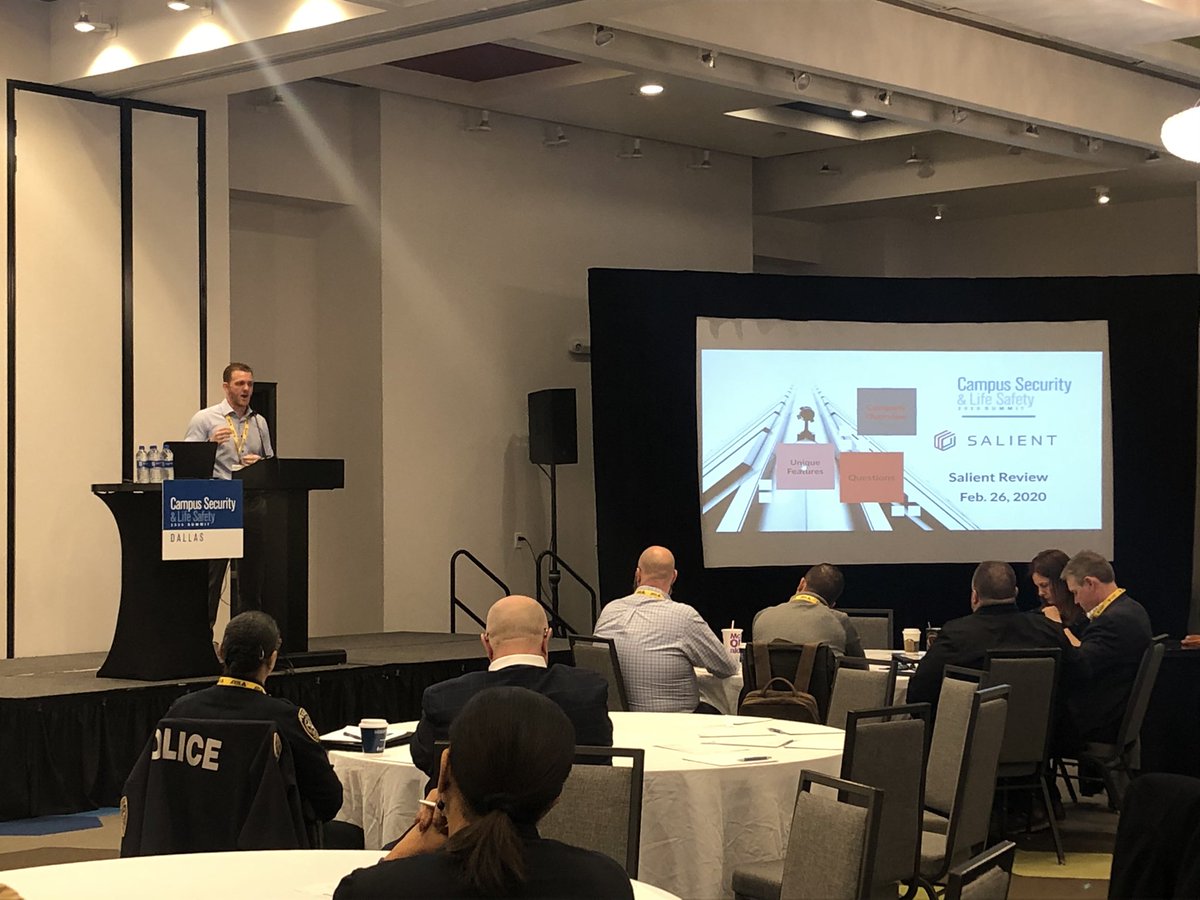 CampusSecur's tweet photo. Paul Smith breaks down the security solutions offered by @SalientSys ahead of our keynote speaker at  #CSLSDallas https://t.co/CR1p2yZmUS