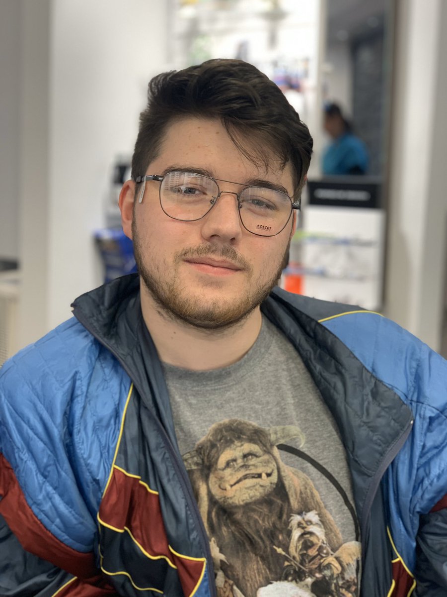 BBROptometry's tweet image. Mr C popped in this morning looking for a new style. We think this one is perfect. Pictured wearing Moscot, model ZULU. 👓 #moscot #spectaclestyle #eyewear #hereford