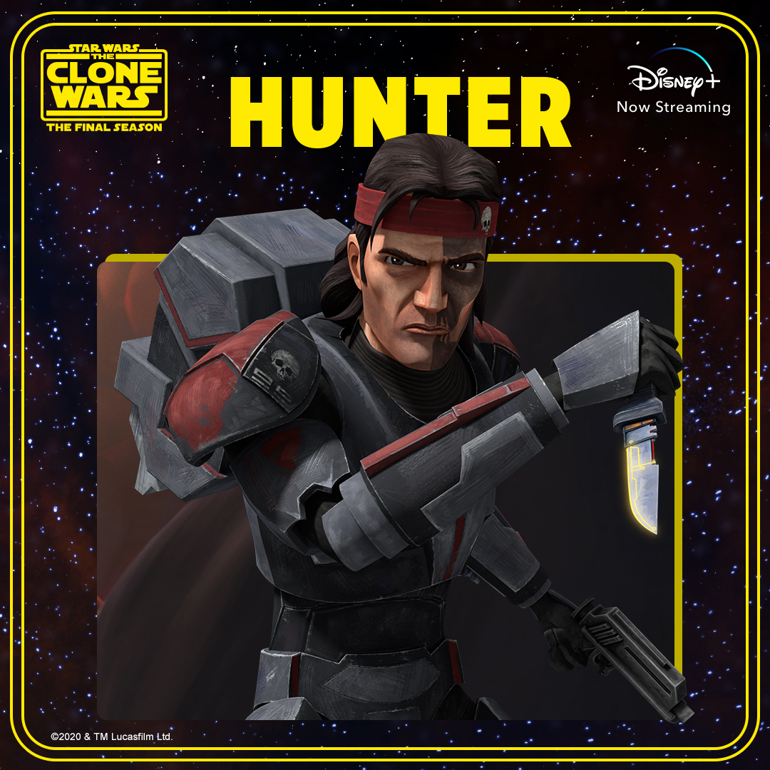 Star Wars The Bad Batch Hunter - The disney+ show's protagonists â the titular bad batch â are