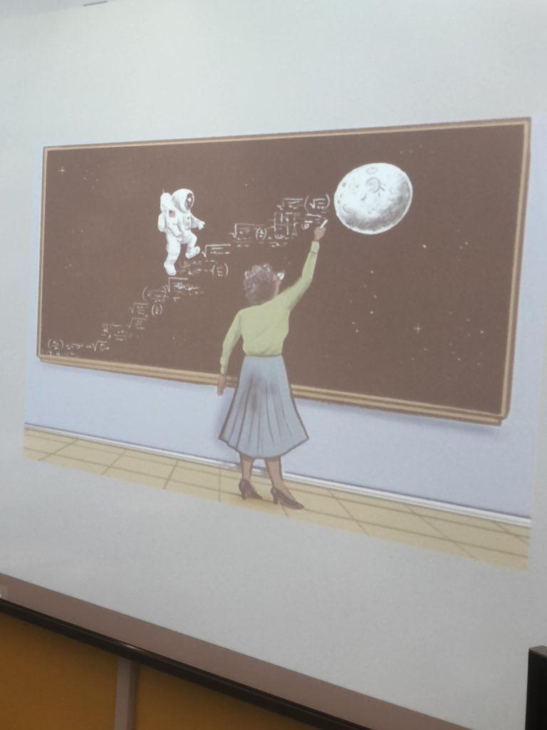 DevonAireK8's tweet photo. Science lesson today in Ms. Wolever’s third grade class was a tribute to Katherine Johnson, NASA Legend. The discussion was about how her calculations sent astronauts to the moon. #AmazingDiscussion #MathtotheMoon #NASALegend @DevonAireK8 https://t.co/de2GQmnK0M