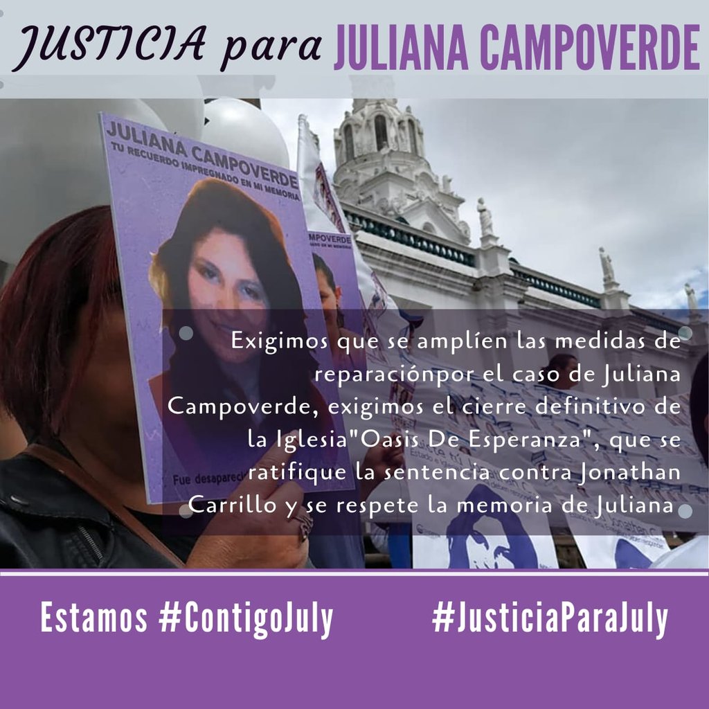 AsfadecEc's tweet photo. Juliana quería estudiar música en Argentina y ese sueño fue truncado por la manipulación de #JonathanCarrillo quien a través de un perfil falso de Facebook manipuló a July. #FuisteTuJonathanCarrillo #JusticiaParaJuly #ContigoJuly https://t.co/aP9giN6k9I