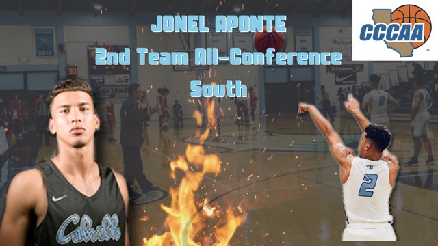 Congrats to <a href="/AponteJonel/">J O N E L</a>, 2nd Team All-Conference South. Jonel’s journey led him from Gateway HS to <a href="/4A_Athletics/">4A Sports Academy</a> &amp; to <a href="/CabrilloCollege/">Cabrillo College</a>. From the sunshine of Florida to the sunshine of Cali!  All his hard work paid off &amp; he is seeing different parts of the county! #nextlevel