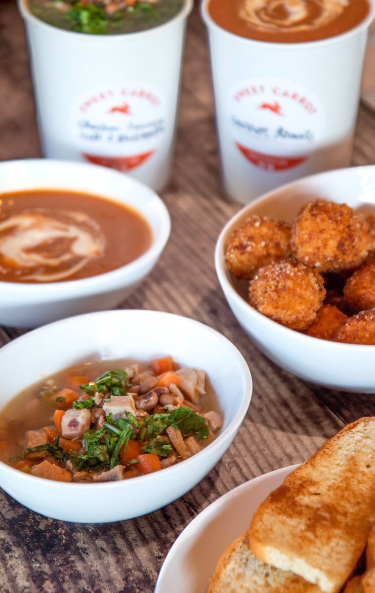 Soup + toast + mac balls for all! If you don't know what to do for dinner tonight, take home our Family Soup Deal for smiles all around 🍲