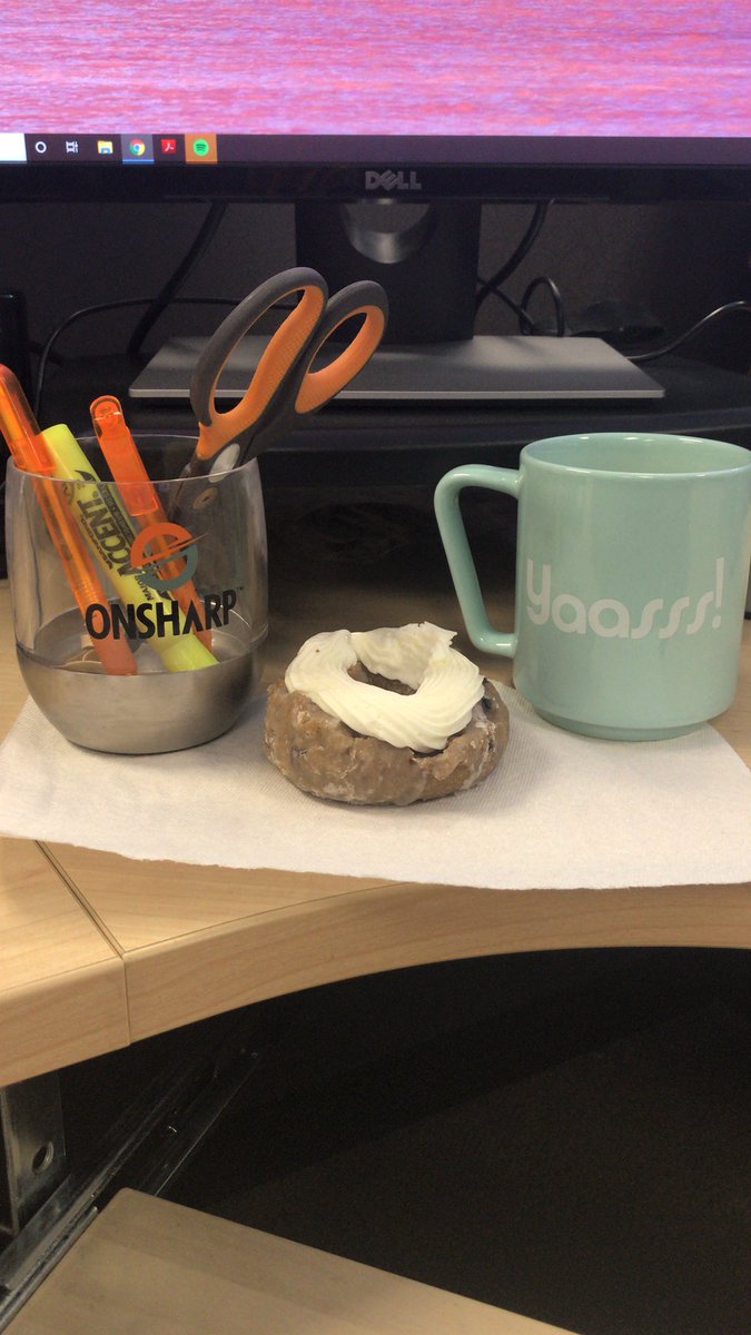 OnsharpIzzy's tweet image. It’s my two year anniversary @onsharp today! 80 website launches later - I am feeling pretty proud! Also I have awesome coworkers who saved me my favorite @sandysdonuts to celebrate! #teamonsharp