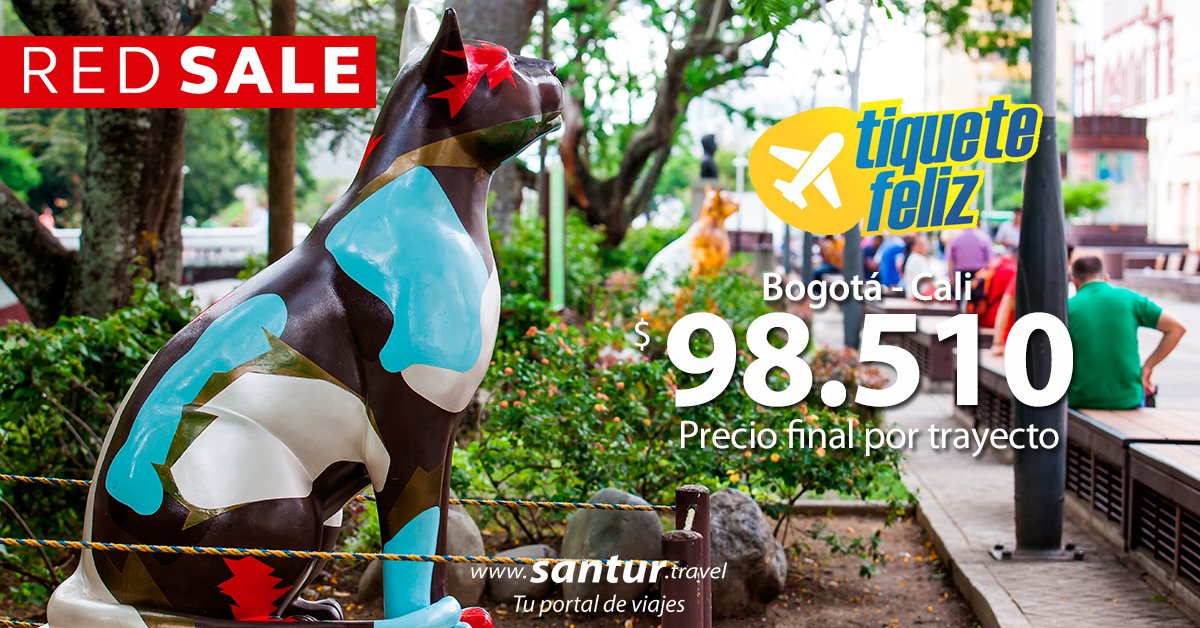 Viajes_Santur's tweet photo. 🔴 RED SALE AVIANCA⏰
- Vuela Bogotá - Cali ✈ desde SOLO $98.510* precio final por trayecto. ¡Corre!🏃‍♀
¡Ofertas por pocos días! https://t.co/ulrkaPVWgu