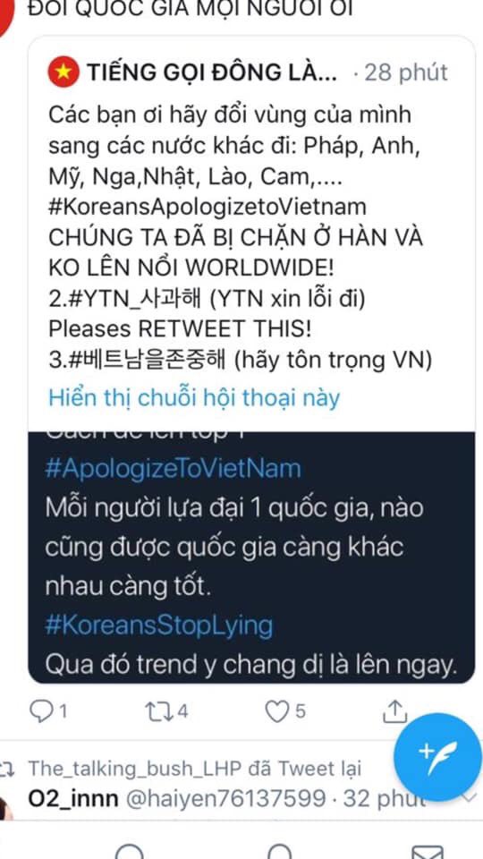 ho_kaylin's tweet photo. #KoreansApologizetoVietnam 
You misrepresented all about our goodnesses
Just tell the truths
#베트남을존중해
Instead of cooperating, you opposed our https://t.co/QOIa7vvQlE
