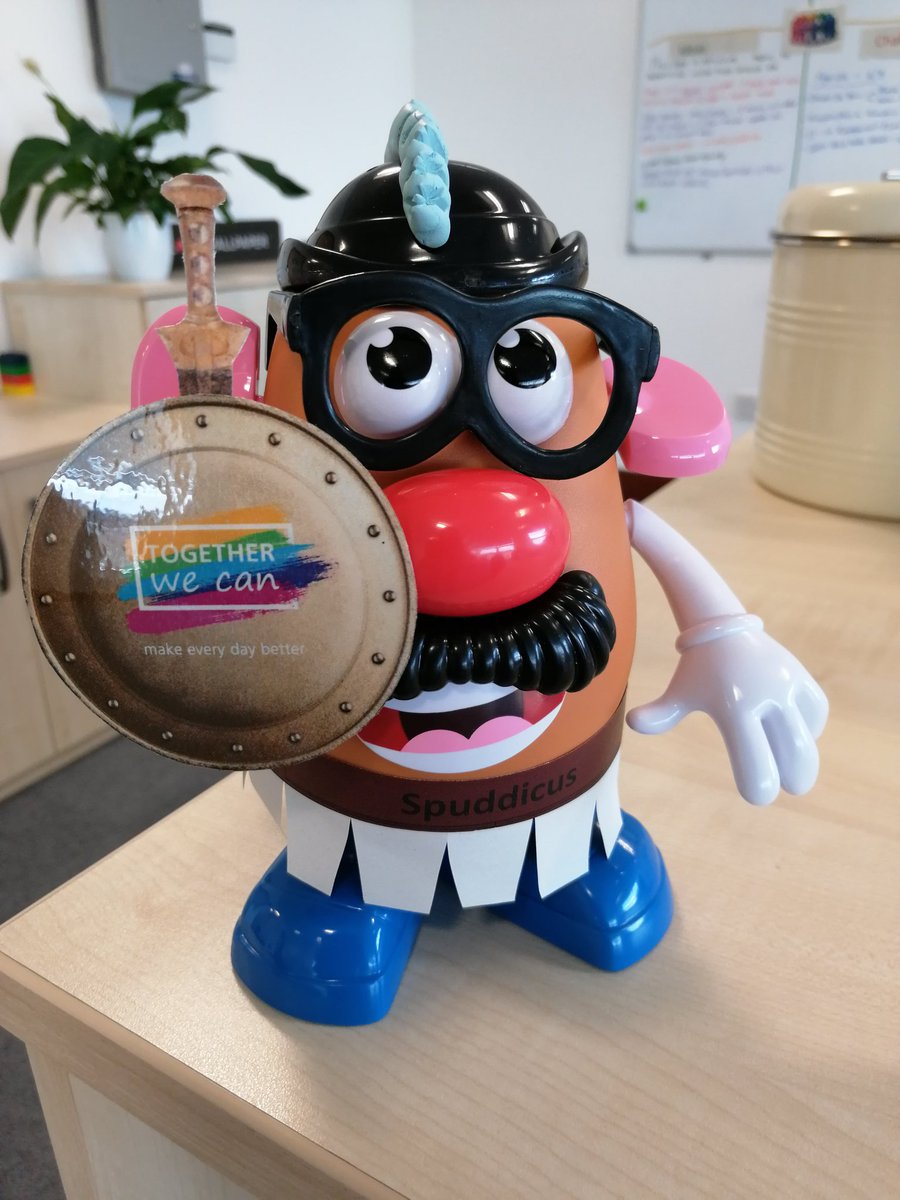 Beth_Lambert93's tweet photo. Introducing Spuddicus! Our new #QI mascot now has a name as chosen by you. Congratulations Amy Morris - your name was the winner!  @WorcsHealthCare @hacw_od https://t.co/HEAZaNN0ML