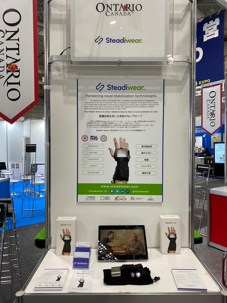 steadiwear's tweet image. We are in #Osaka for #MedicalJapan 2020 to further explore the #JapaneseMarket and introduce the Steadi-One Glove. 👏

Find us at booth 1836 as part of the Ontario Government Pavillion! 

#ParkinsonsDisease #EssentialTremor #ShakyHands #MovementDisorder #Health #HealthTech
