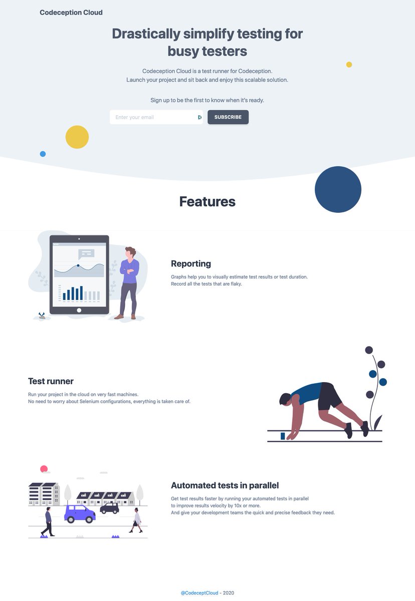 CodeceptCloud's tweet image. Got my Tailwind UI license 👍 I just revamp the codeception.cloud website with the new #tailwindui, less than 1 hour. Thanks @steveschoger and @adamwathan.