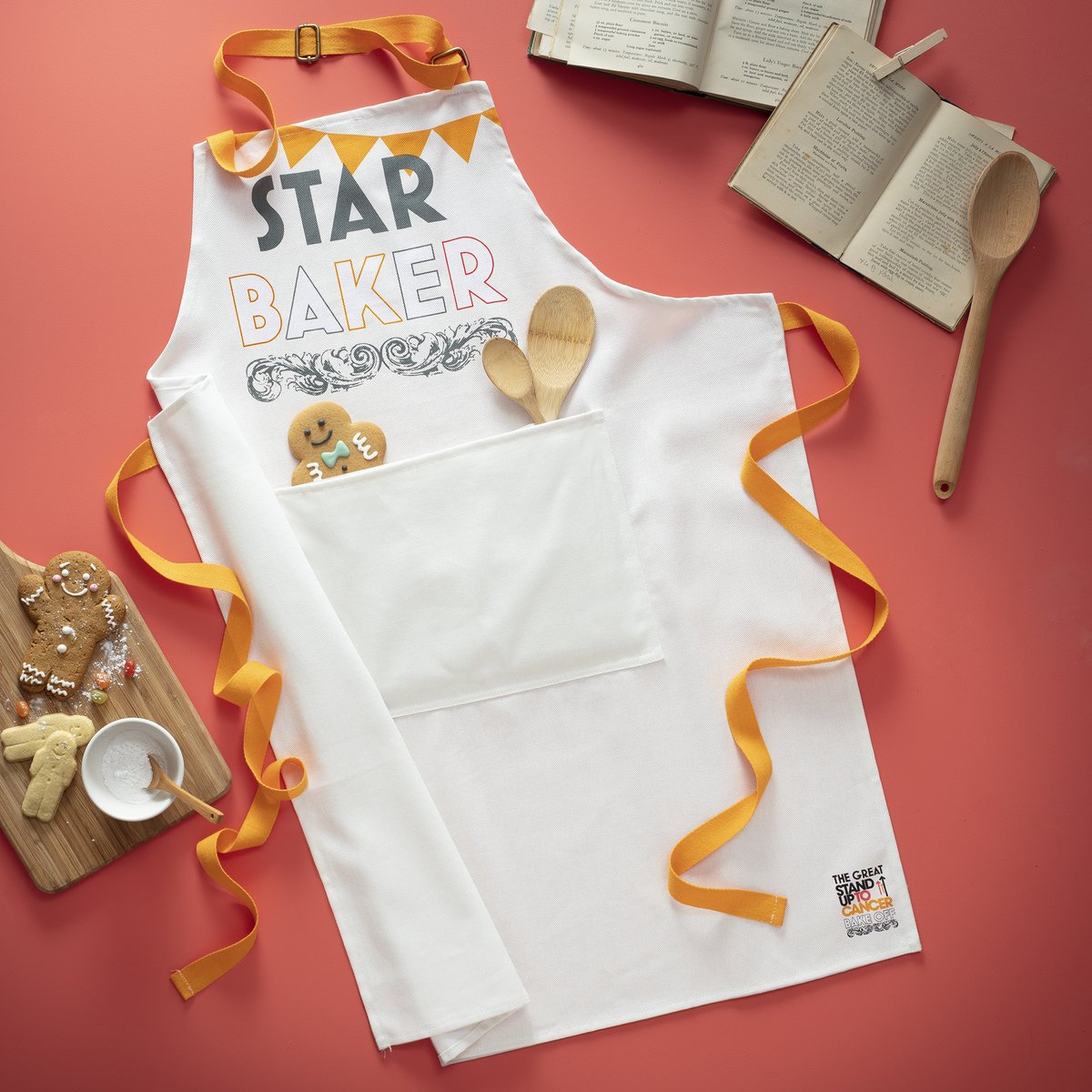 CrukRothesay's tweet photo. Do you know someone who deserves to be Star Baker? Give them their very own #StandUpToCancer #GBBO apron - available in store and online https://t.co/N5RrUsYUB8 https://t.co/X3lhzH702e