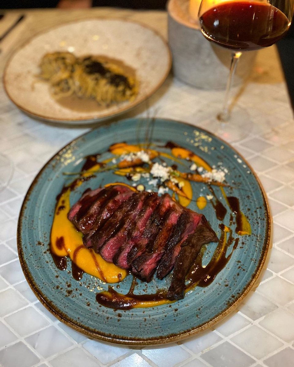 Our Rib-Eye Tagliata, by <a href="/nibblingldn/">NibblingLDN</a>. We challenge you to find a more perfectly-cooked plate of rib-eye in all of London!