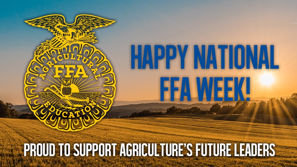 We believe in the future of agriculture and are proud supporters of the <a href="/NationalFFA/">National FFA</a>. Whether it is at career fairs, farm shows, tours, or other events, we love getting to know each one of these dedicated and hard-working students. Happy #FFAWeek! #FutureLeaders #Agriculture #FFA