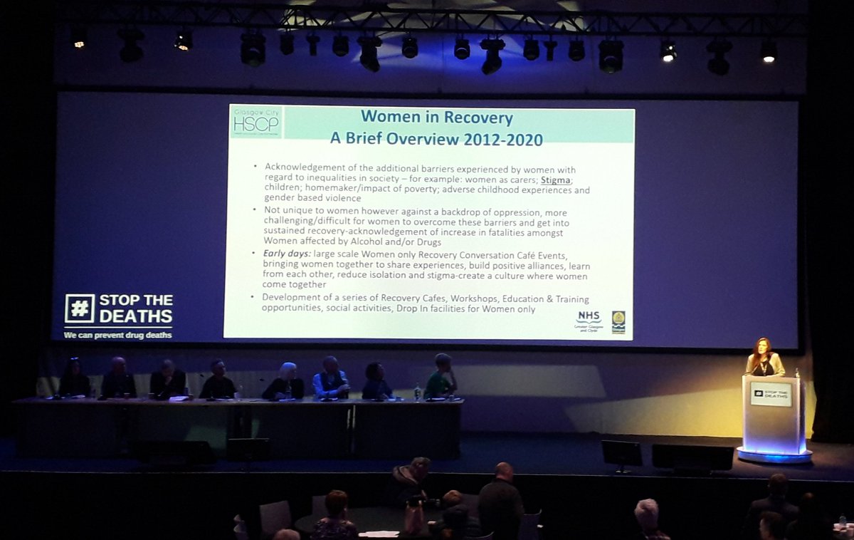 Really important presentation by Mags Moffat @southlanADP @SouthBeacons about #WomenInRecovery, including the importance of connection, nurture, and safe spaces for women who need support and who are in recovery. #StopTheDeaths #ScottishDrugSummit