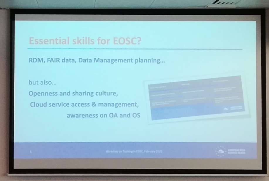 OpenAIRE_eu's tweet photo. What are the essential #skills for the #EOSC?
#TraininginEOSC https://t.co/a1T6p9qUfe
