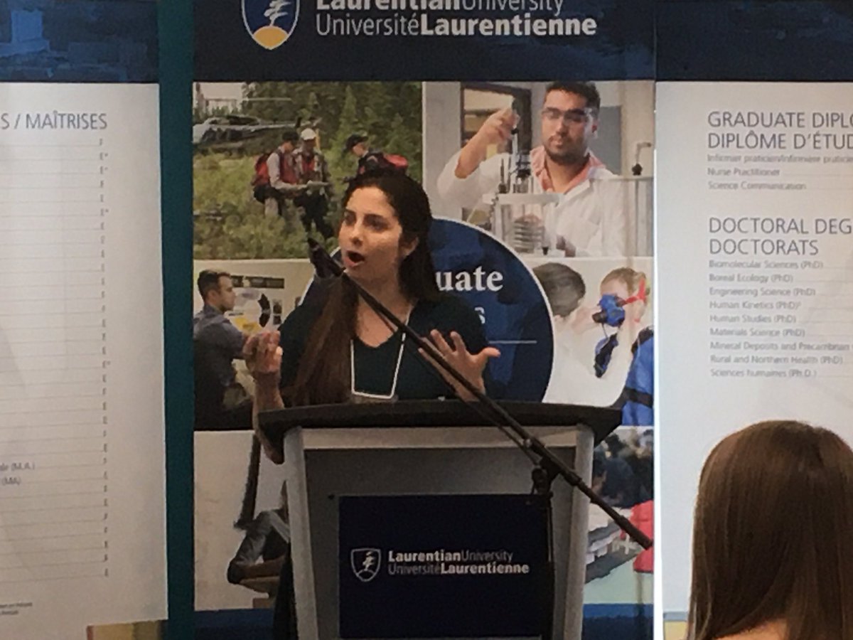 StacyAllarie's tweet photo. @SarahLaurentian starts off day 2 of our #GraduateSymposium @LaurentianU during #LULRW2020. Gender Segregation in the Sudbury Ontario Workplace is the topic of her PhD in #HumanStudies @LaurentianArts @GradStudiesLUL https://t.co/B82p315q9i
