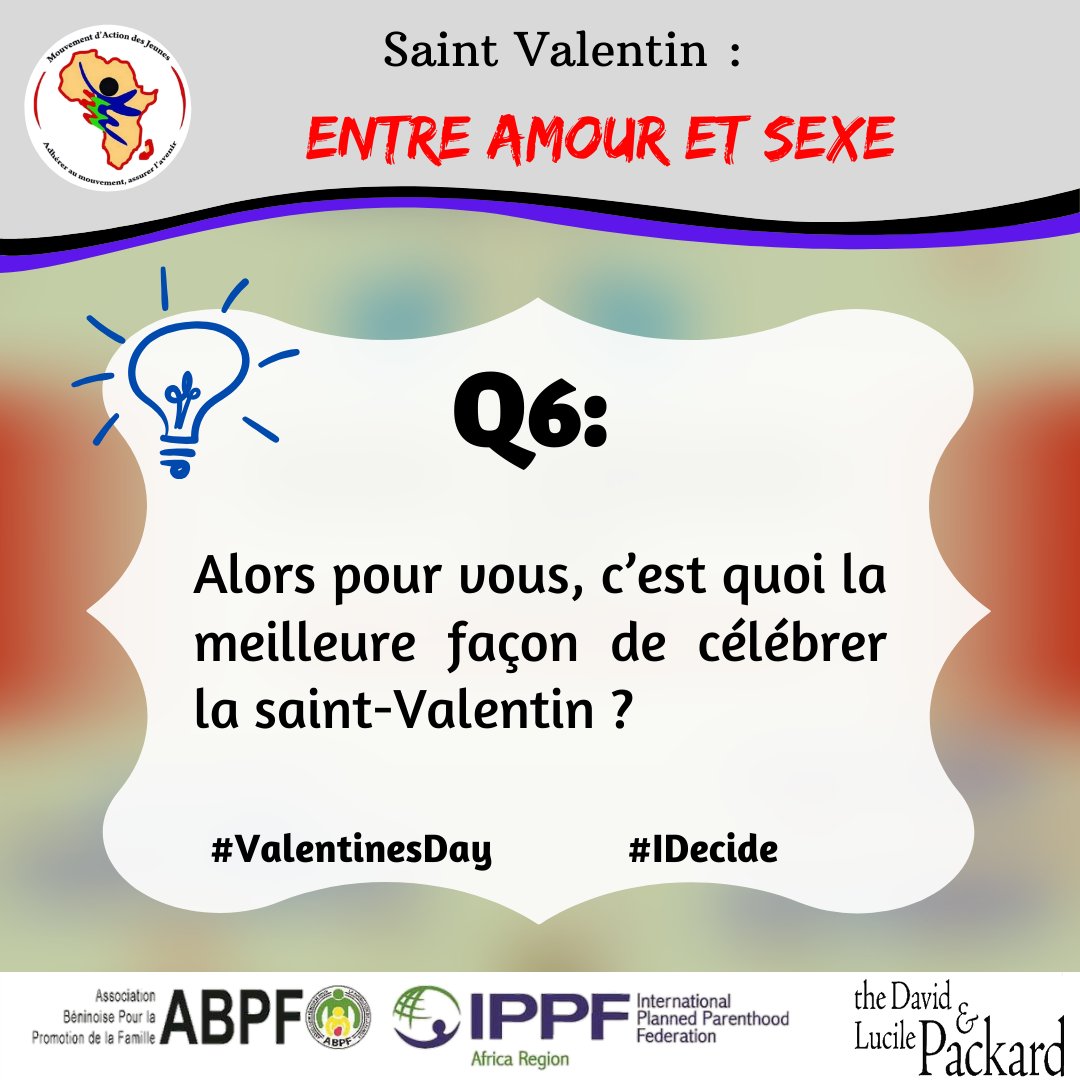 MAJBenin's tweet photo. #ValentinesDay 
Q6: Alors pour vous, c'est quoi la meilleure façon de célébrer la #ValentinesDay https://t.co/uvvg4LxzJs