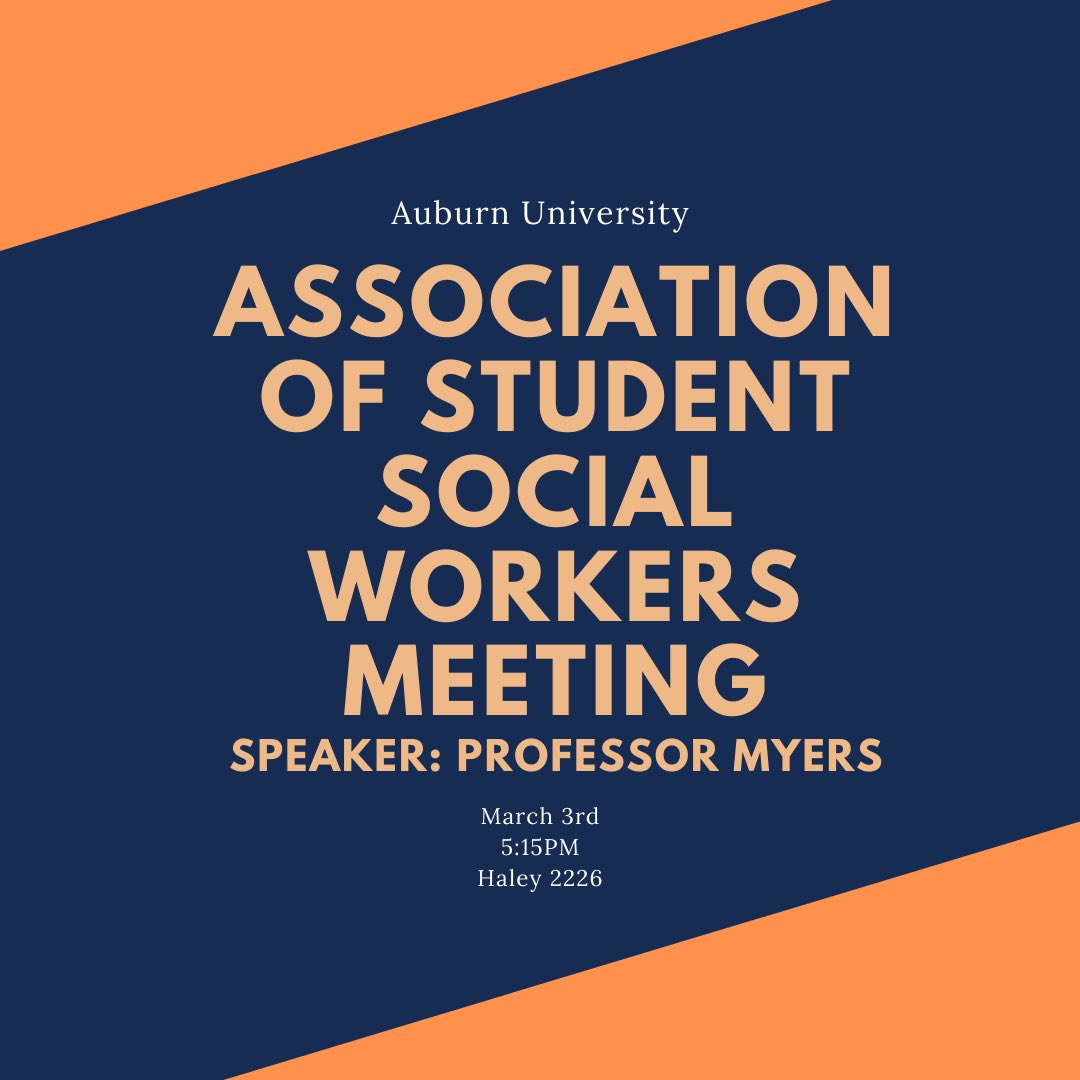 au_socialwork's tweet photo. Next week!! Professor Myers will be speaking 🥳 https://t.co/kVZOiby8lj