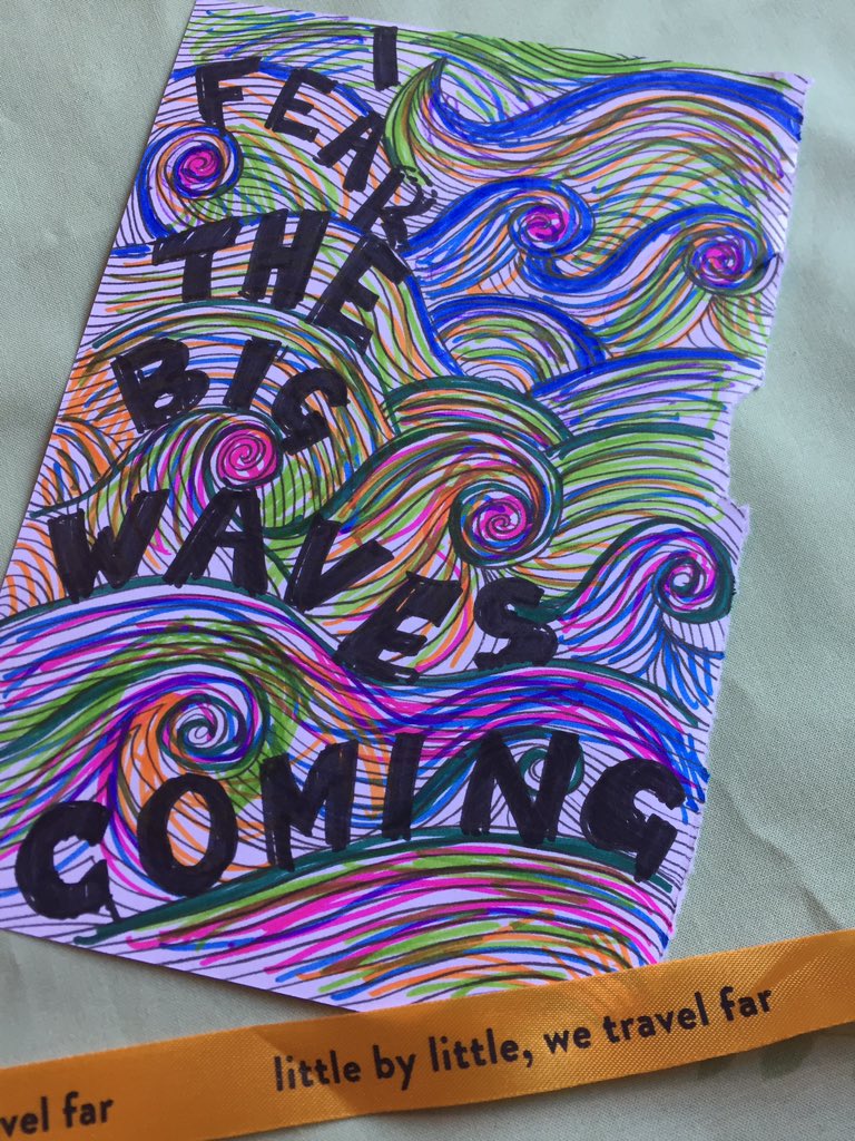 I just took a creative moment in the Craftivism Retreat at #WeMakeTomorrow Colouring outside the lines