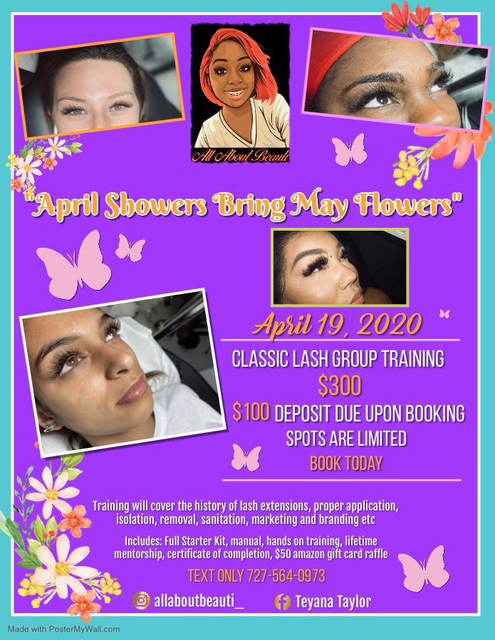 Eyelash Extensions are growing fast in the Beauty Industry😱! Let me TEACH YOU HOW to become a SIX FIGURE chick! 📲Join Lash by DASH Lash Seminar and become a Certified Lash Stylist 👉🏽 APRIL 19th 2020✨ 📜 ✨$100 deposit to reserve your spot, Non-Refundable. #eyelashtraining
