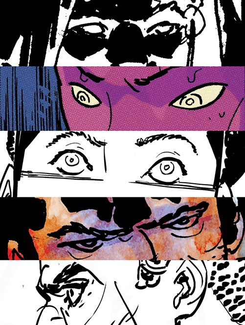 Some eyes from each of the things I'm workin' on right now. In one form or another. ?? 