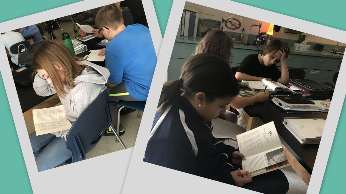 Sixth grade students are building reading stamina during Take Flight Time with Drop Everything And Read (DEAR) Wednesdays!