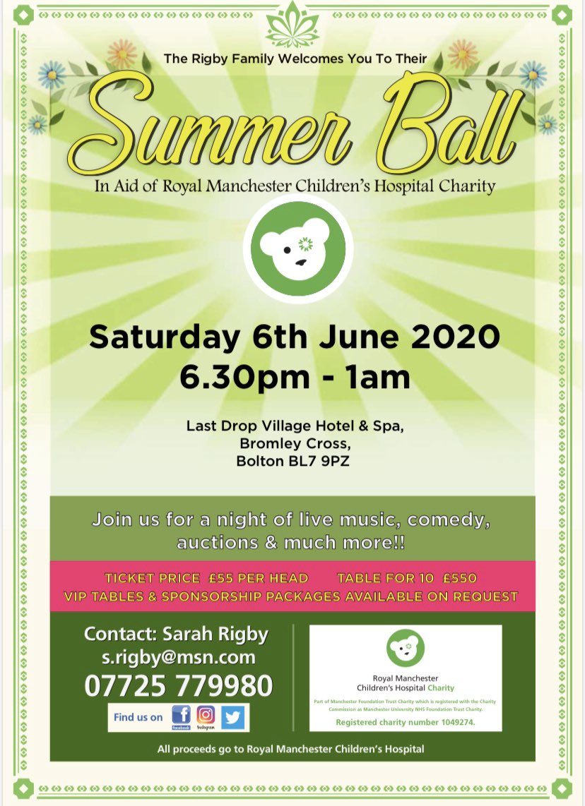 Rigby2S's tweet photo. Hi to all our Gorgeous, friends, family &amp; supporters❤️.Have been amazing before, so I’m here again! If anyone has any prizes for the Auction or Raffle  can be donated to Summer Ball are organising in aid of @RMCHcharity,  be grateful Or if have any contacts please message me ❤️ https://t.co/eYgcladpM9