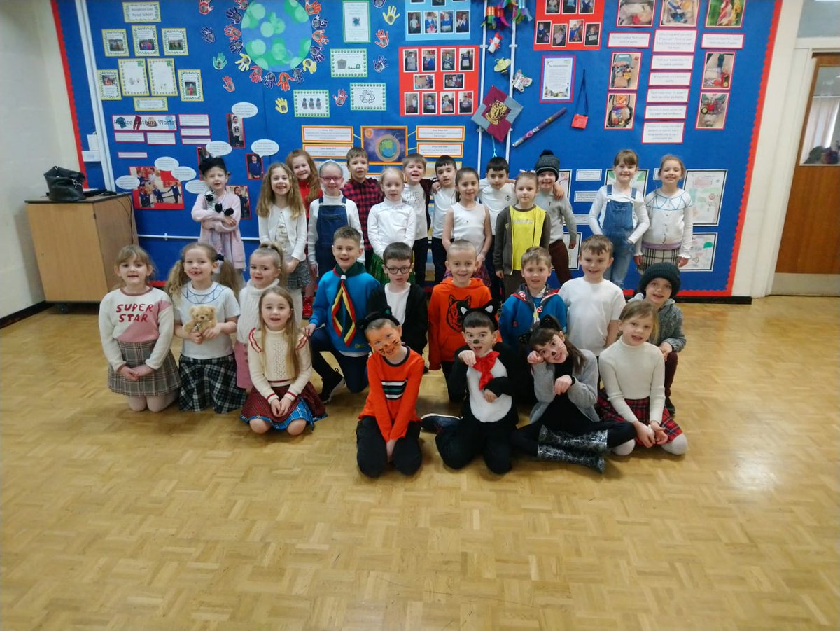 As part of Year 2's geography topic about the Isle of Coll, the children have come to school dressed as characters from the Katie Morag stories.