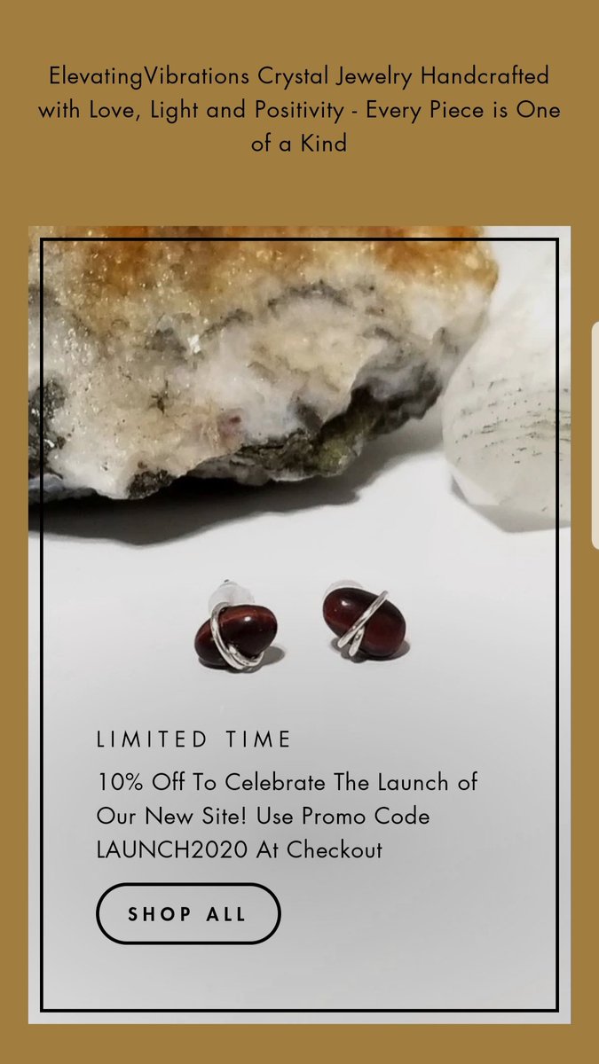 ElevatingVibra1's tweet photo. We are so excited for the launch of our new website! Get 10% when you use the code LAUNCH2020 at checkout or follow me on IG and FB for exclusive offers! https://t.co/DrGEBOMSXh