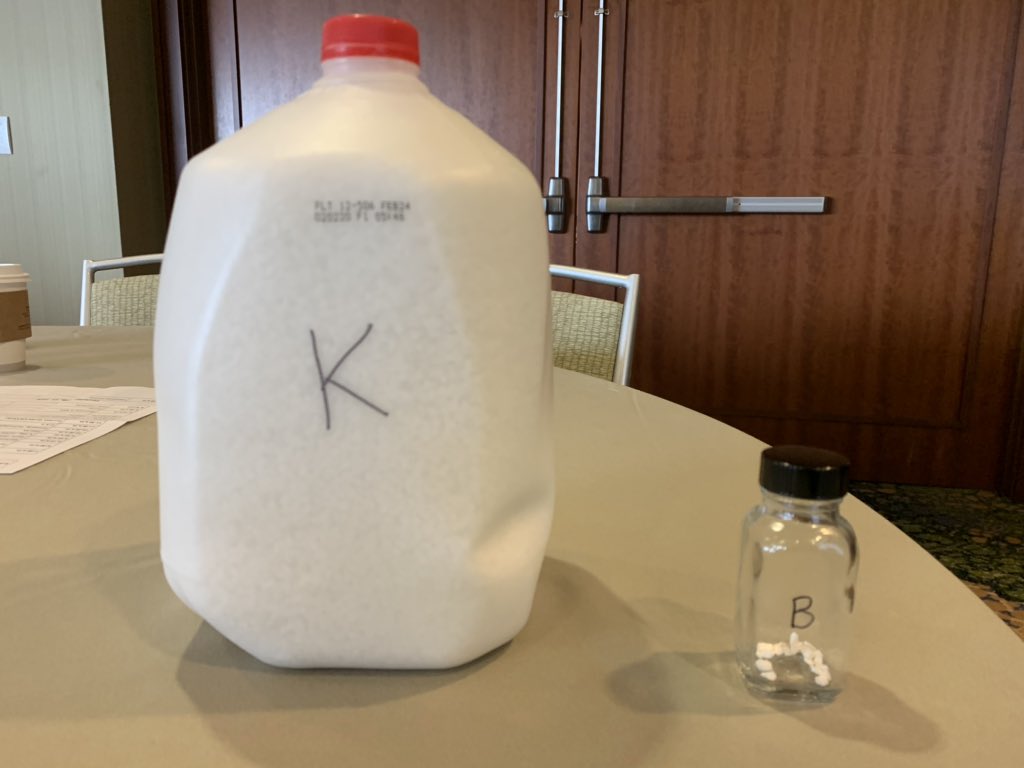 aaron_stevanus's tweet photo. #FunFertilizerFact @RossRBender discusses how corn takes up 9 lb/ac/day of K2O during max nutrient accumulation. Boron helps with K20 uptake during this period. A little B goes along way! As seen in the ratio pic. It’s all about balanced crop nutrition https://t.co/YrdnWkhH9T
