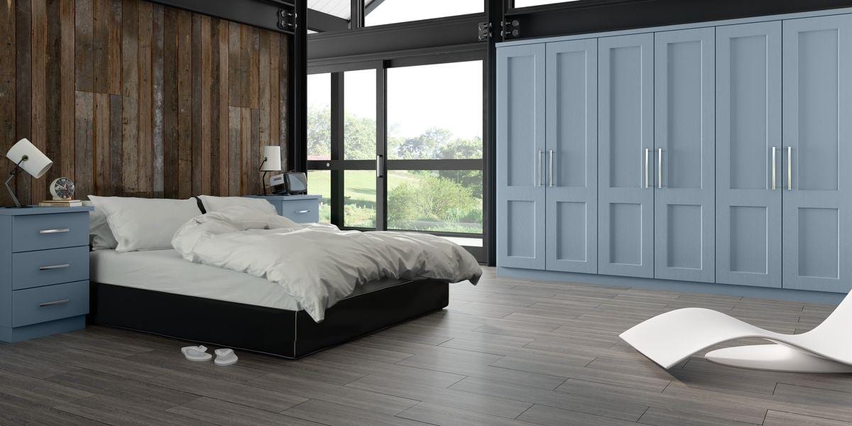 Goscote Bedroom Doors - <a href="/ECF_Ltd/">ECF Ltd</a> 

Featured here is the Warsaw in Denim blue. With clean lines and a contemporary feel, coupled with a Bow Handle.