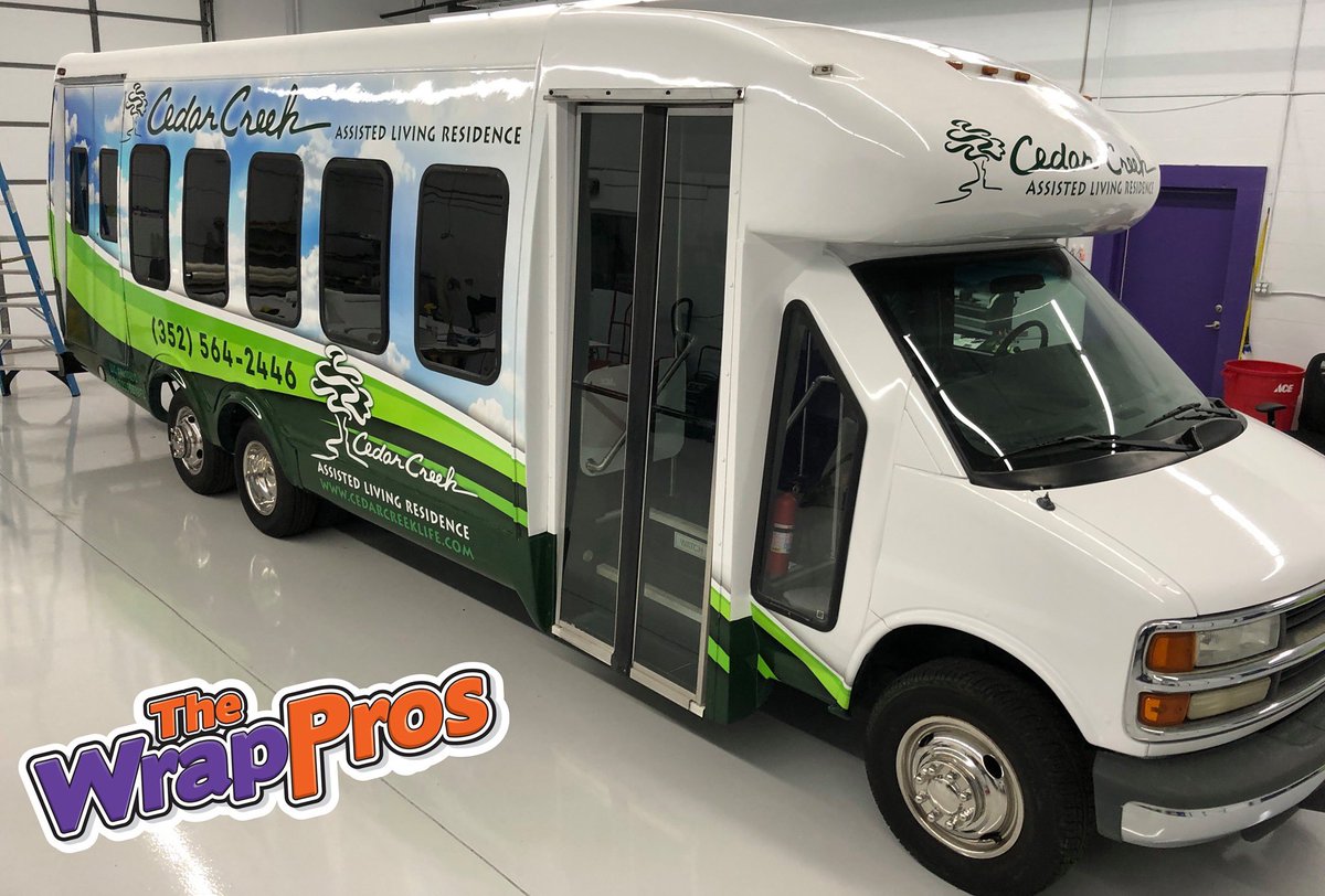 bbgraphics's tweet photo. Check out this before and after from our Crystal River location for Cedar Creek Assisted Living! What a difference! 🤩 #thewrappros #bbgraphics #ocala #crystalriver #centralfl #leaveit2thepros #marketing #ad #3m #fellers #paintisdead #3mwraps #vinylwrap #vehiclewrap #bus https://t.co/BwEslJmCgs