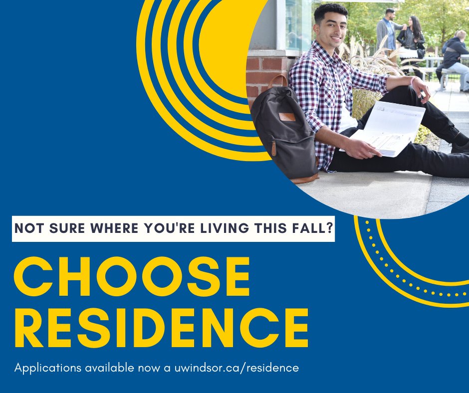 Application for Fall 2020/Winter 2021 is open! 

APPLY NOW
uwindsor.ca/residence/appl…