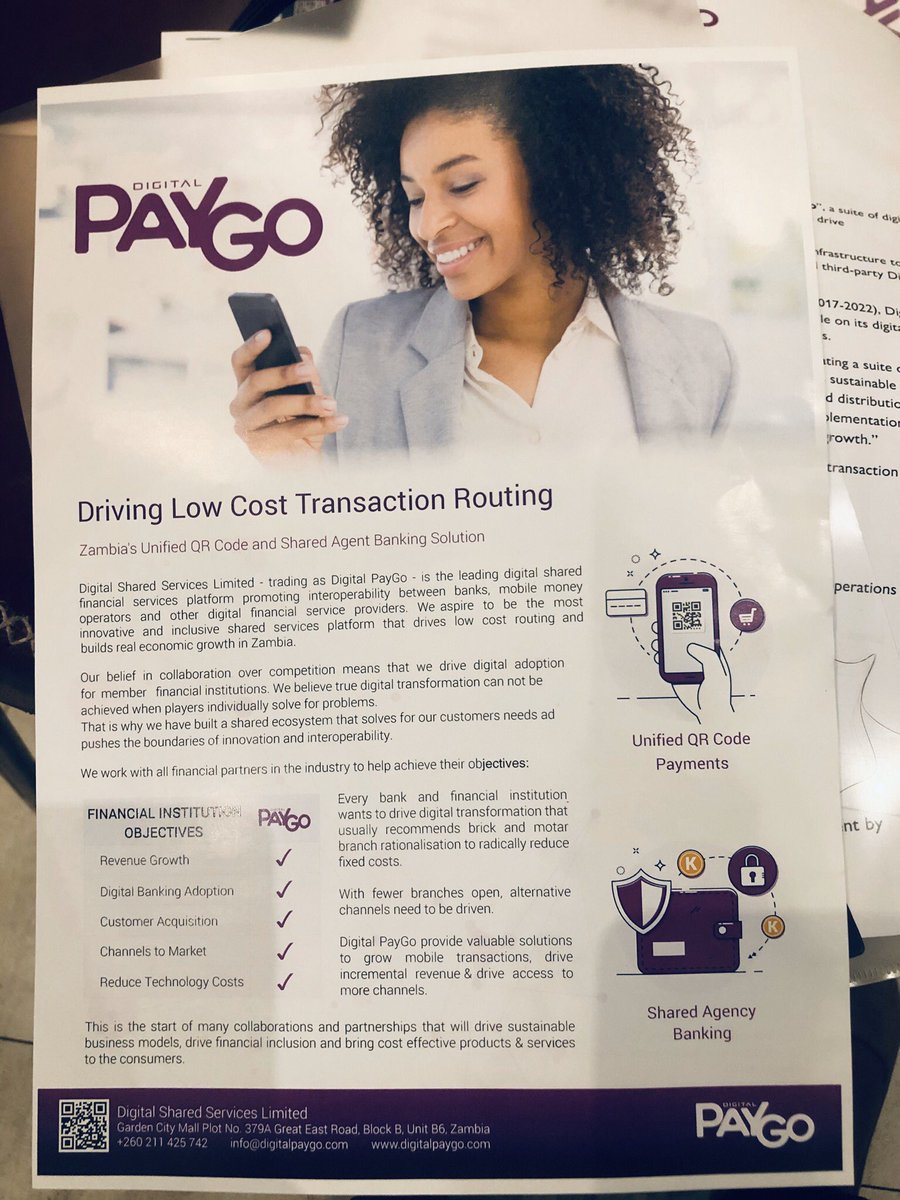 techtrends_zm's tweet photo. Tonight, @DigitalPaygo launches as a suite of digital shared services, digital transaction switching and shared infrastructure to drive interoperability.
#Fintech #Zambia #Startups #DigitalPayGo #GoCashless https://t.co/DtWzConF9C