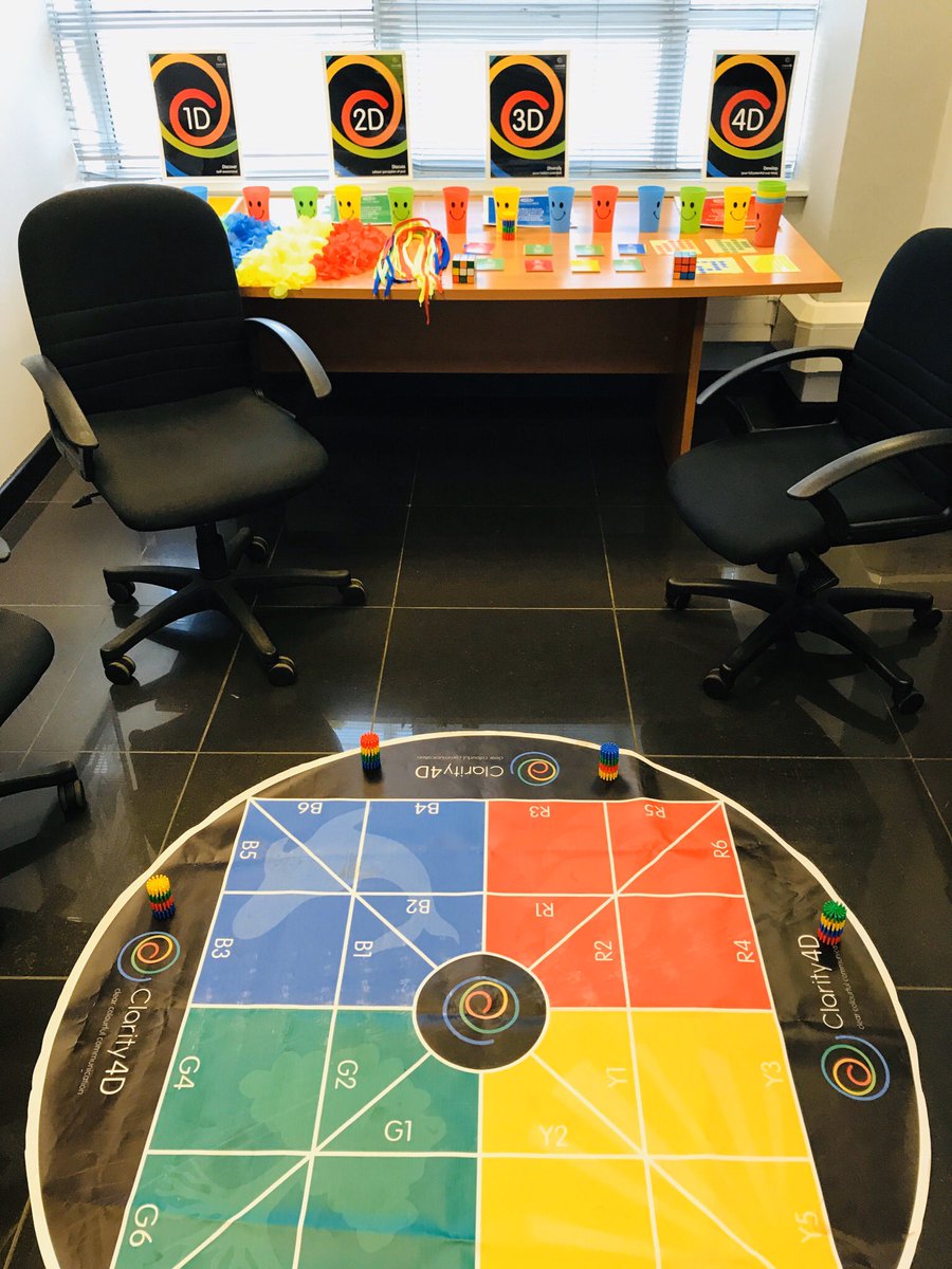 Keeplah's tweet image. When the client gives you an hour and a half window for a small team effectiveness in color session and you go extra 🟥🟨🟩🟦 - go big or stay home! #Behaviorpreneur #Clarity4D #TeamDynamics