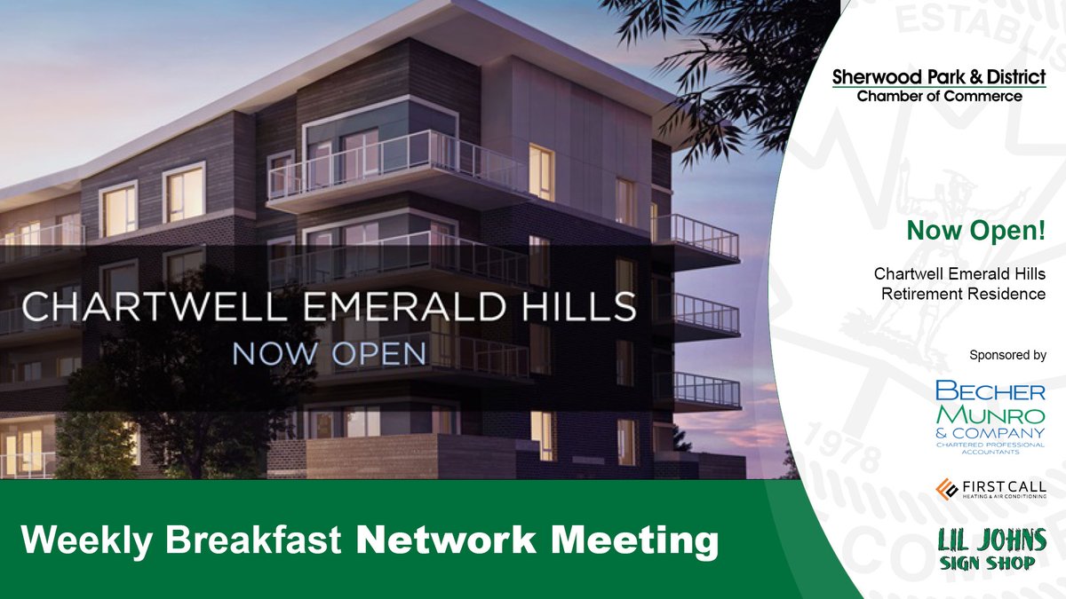 shpkchamber's tweet photo. Members: Join us tomorrow at 8:00 am for complimentary #breakfast and great #networking opportunities at the new Chartwell Emerald Hills Retirement Residence - Details at https://t.co/cE71xz0bnZ

#shpk #shpkchamber #shpkevents #chartwell #retirement https://t.co/SdlNzoQVNh