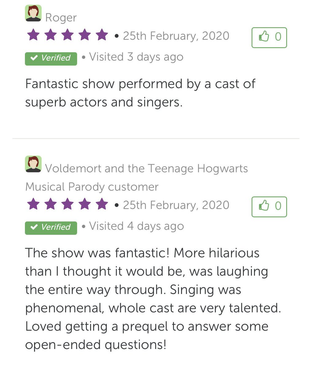 KatarinaHardy's tweet photo. Some more gorgeous reviews of @voldemortshow We do love you Birmingham muggles ❤️🐍 @OldJointStock https://t.co/tUunxj2brp