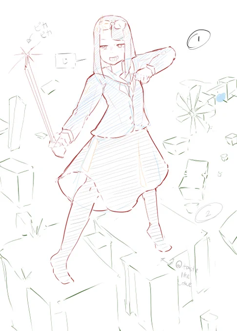 I thought it would be fun to sketch Kanamori from eizouken in a sword pose, but now I regret it
well at least it's a true rkgk lol #Eizouken 