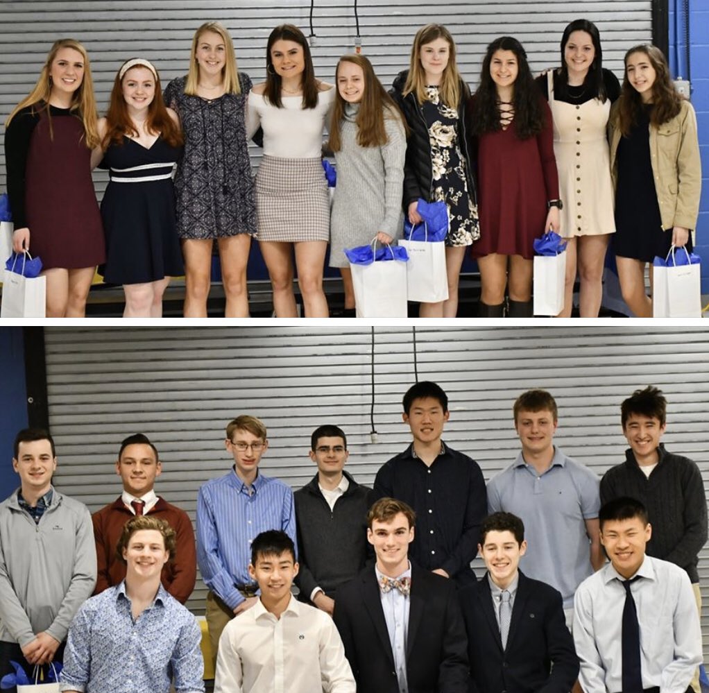 ABProjectGrad's tweet image. Congratulations indoor track seniors! 

Girls: Angie, Valerie, Ally, Elsa, Susannah, Leah, Jayne, Ava, and Louisa. Missing: Findley

Boys Front: Hayden, Brendt, Winston, Hugo, and Eric.
Back: Andres, Nick C., Michael, Adam, Felix, Nick P., and Ethan. Missing: Biniam and Sean