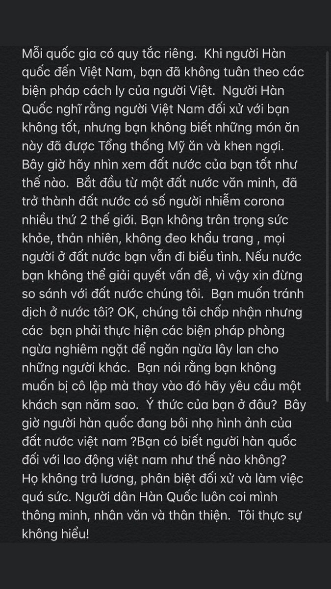 4thang9's tweet photo. Làm ơn mắc oán :)) doạ rút samsung về ư?? Chắc bọn tao sợ á 
Lũ vô ơn !!!!
1.#KoreansApologizetoVietnam
2.#YTN_사과해 (YTN xin lỗi đi)
3.#베트남을존중해 (hãy tôn trọng Việt Nam) https://t.co/QHQwqn7H2d