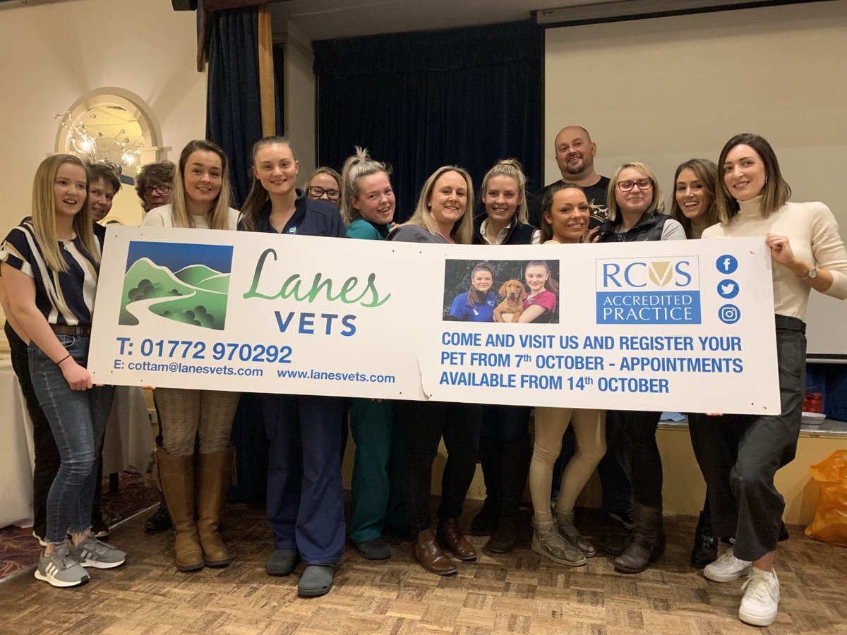 A huge THANK YOU to @Lanesvets, who have practices in Garstang, Lancaster, Cottam and Poulton-le-Fylde, for choosing Rosemere as their 2020 'people' #CharityOfTheYear! We look forward to working with you this year🥰🙌 #CorporateFundraising #LancashireHour #Lancashire