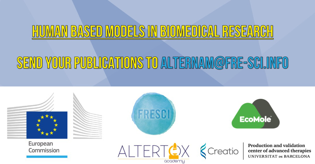 Labiotech_eu's tweet image. Within the context of a @EU_Commission funded project, @FRE_SCI is collecting peer-reviewed publications on human-based models for breast cancer, autoimmune diseases, immune oncology and immunogenicity testing for ATMP. Learn more: bit.ly/39dEZdq #ECVAM @EU_ScienceHub