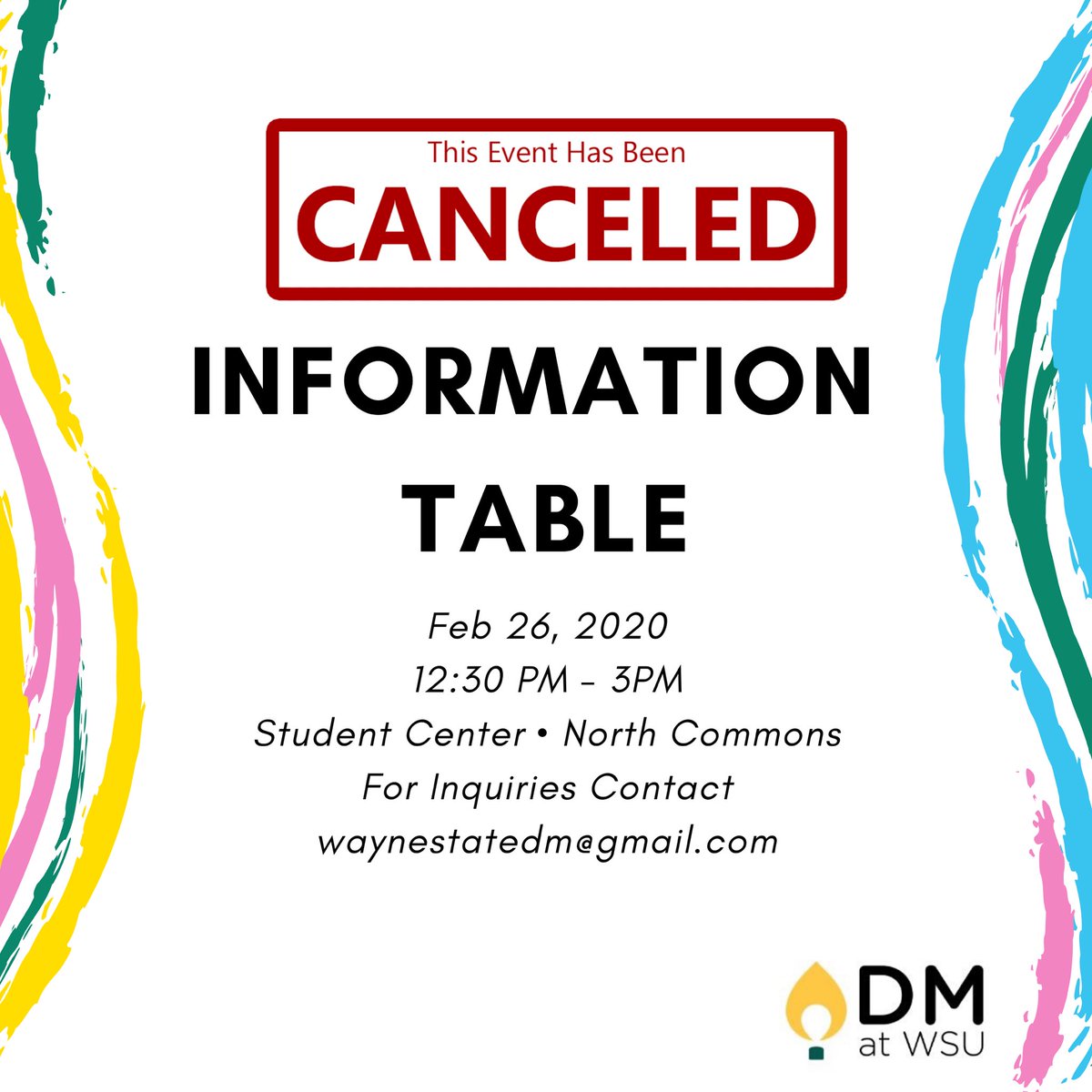 Due to weather conditions, this event is cancelled ❄️