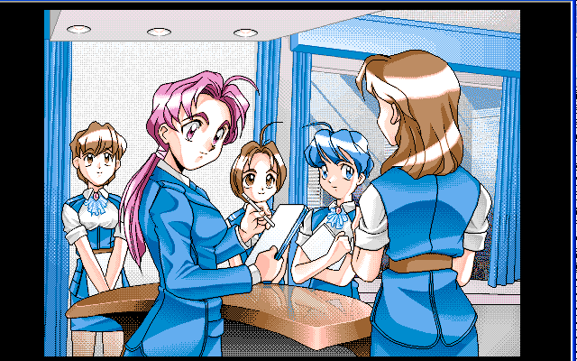 PC98_bot's tweet photo. Hyper Securities - Kinmirai Bishoujo Police Nisshi // Mebio Software // PC-98 // #pc98 #MebioSoftware https://t.co/jrA5H14KM3