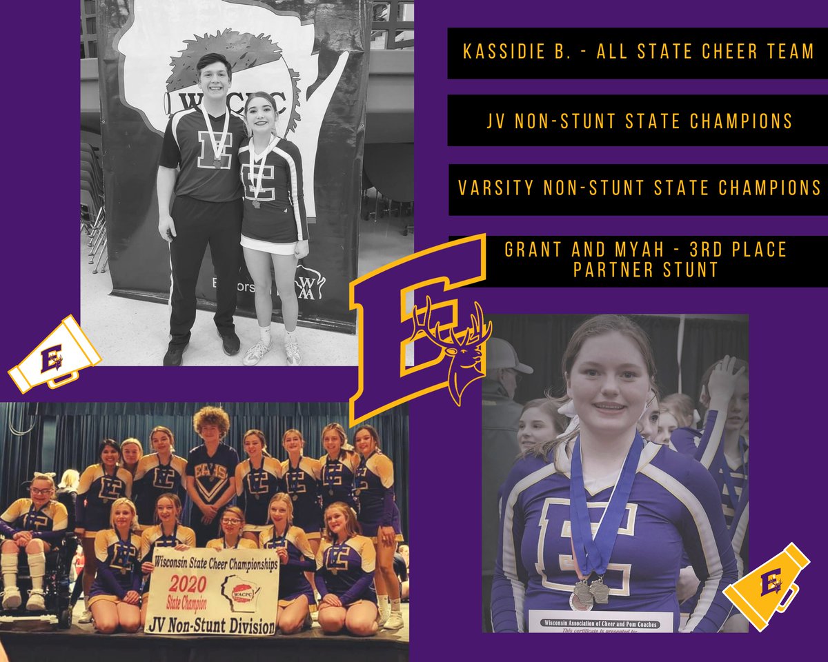ElmerElk's tweet photo. Competitive Cheer State Results
#1herdwednesday
#eashgo #elmerelk #1herd https://t.co/ek3Lrmr3D5