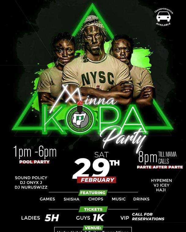 mrewa_g's tweet photo. Where would you rather be at this point?? The Minna Kopa Party is the perfect place to see you dis weekend🎉 

#SuperHypeMan #VJIcey #HypeTension https://t.co/bg0hd2Kl9u