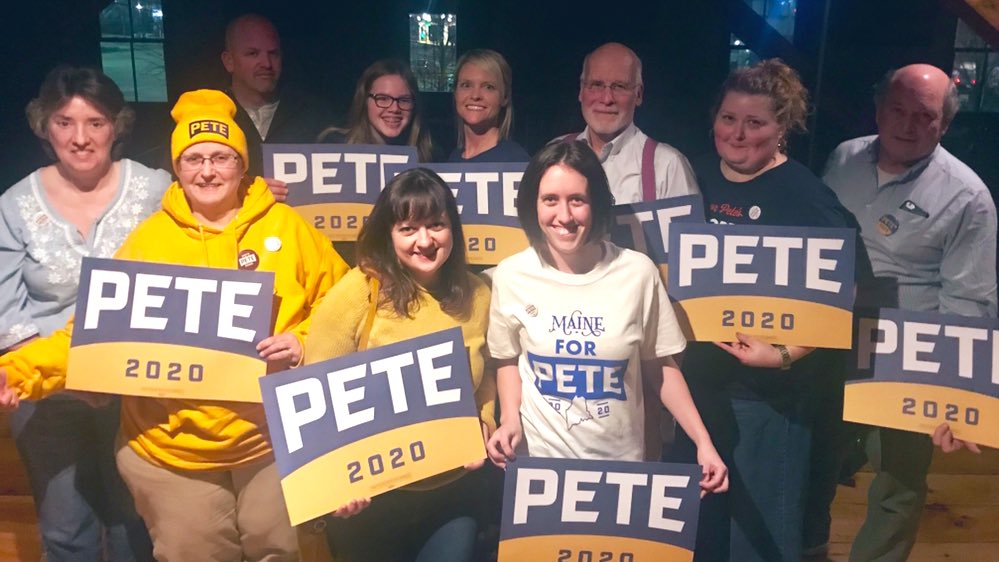 b_romans21's tweet photo. This group of Mainers for @PeteButtigieg is aMAINEzing! 

#Pete2020 #MaineforPete https://t.co/VVmz3Zkzbn