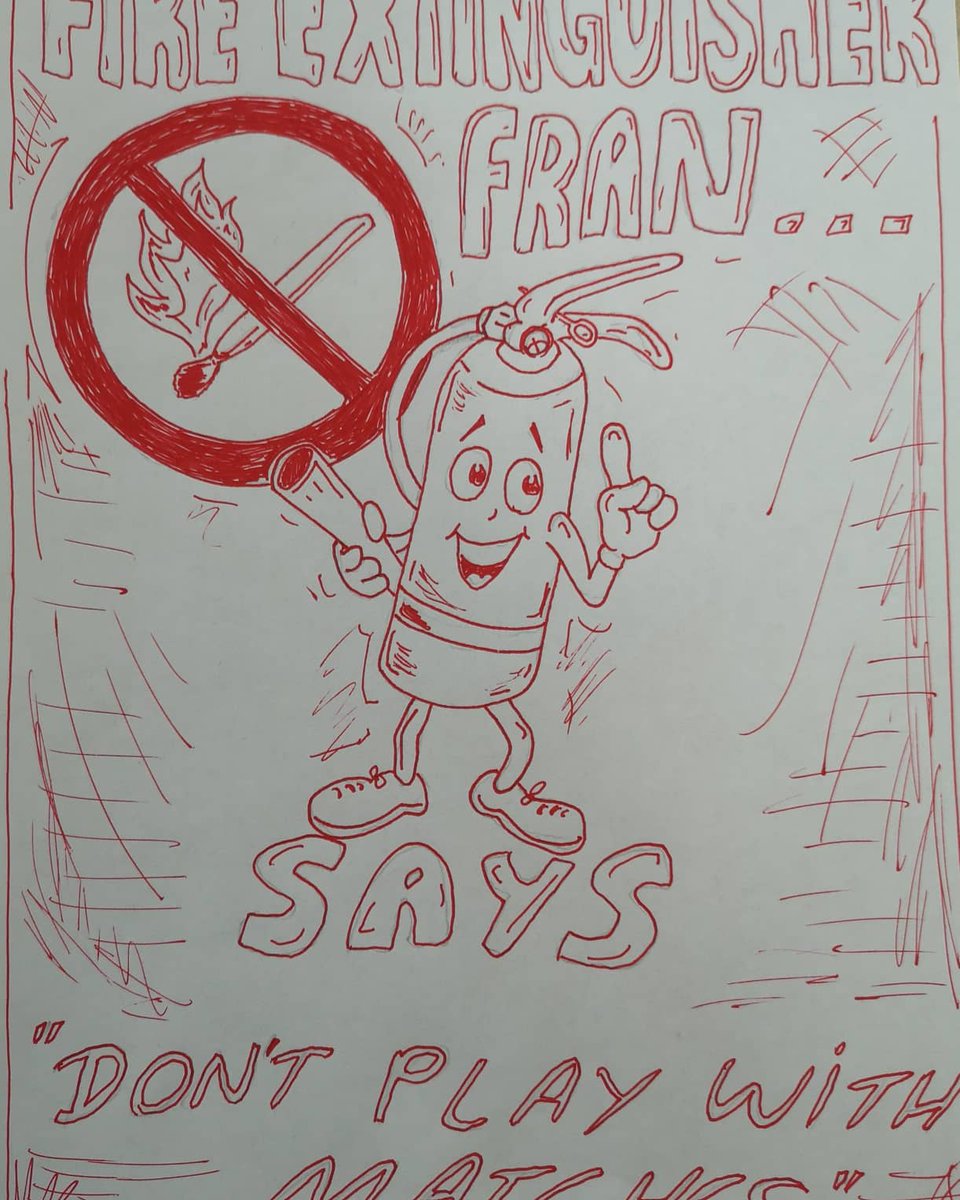 Advancedintser's tweet photo. Fire Extinguisher Fran says "don't play with matches" 
@Jactone_UK Fire Extinguisher Fran looks like a happy little chap he must be one of yours https://t.co/ebpLEUtapx