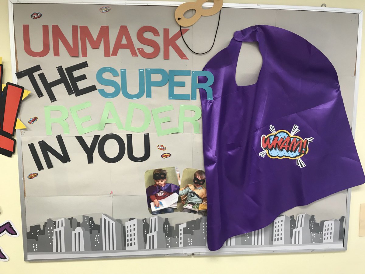 davidteddy1020's tweet photo. Dover room getting geared up for March is Reading Month.  This year’s theme: reading is my superpower!  #JenkinsECLC #MIRM https://t.co/y2udDLuIdV