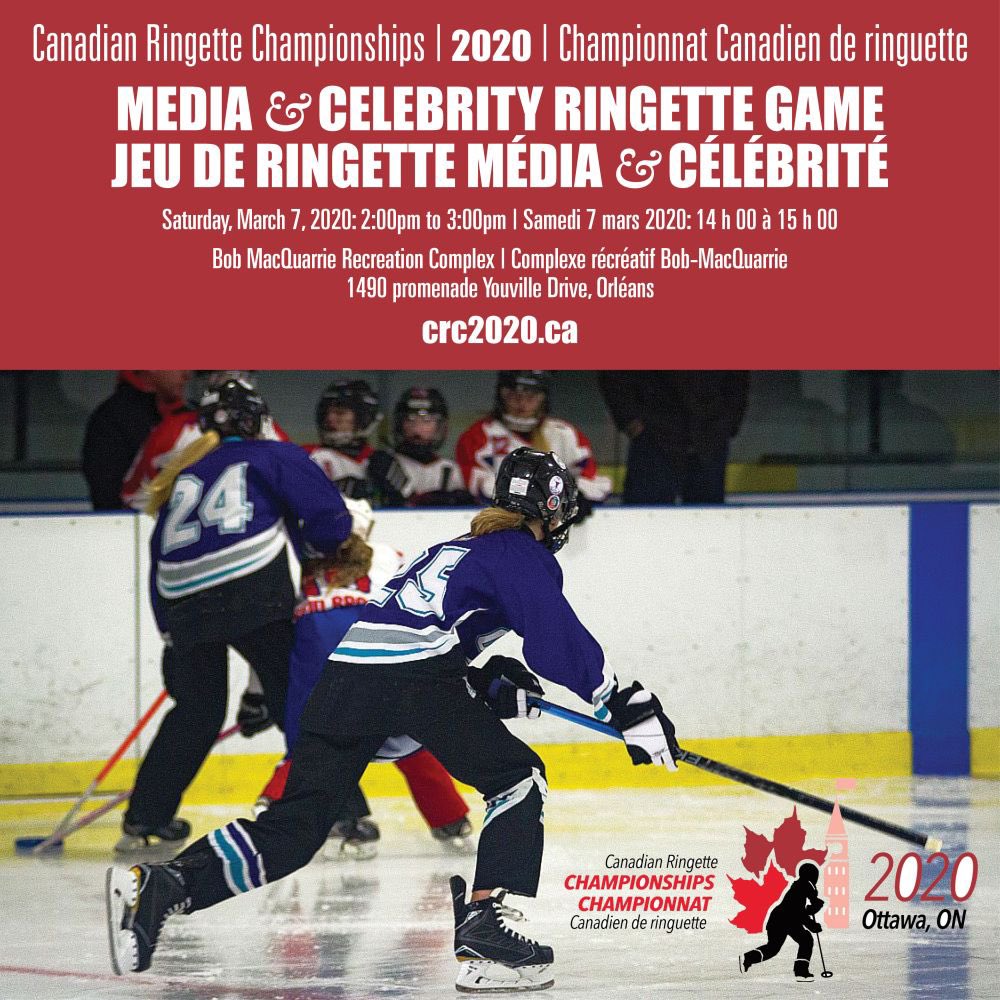 Come out &amp; watch talented ringette ladies skate circles around local media and celebs to highlight upcoming Canadian Ringette Championships in Ottawa. Free and fun for all! Please retweet.<a href="/ian_mendes/">Ian Mendes</a> <a href="/JimWatsonOttawa/">Jim Watson</a> <a href="/GcraDevils/">Go Devils!</a> @MAJIC100Ottawa <a href="/CBCOttawa/">CBC Ottawa</a> <a href="/RingetteOntario/">Ringette Ontario</a>