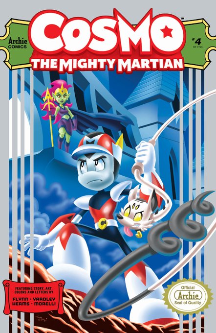 Happy #NewComicBookDay! Cosmo The Mighty Martian #4 is out today by @IanFlynnBKC, @yardleyart, Jack Morelli and colored by me! Hope you pick it up! 